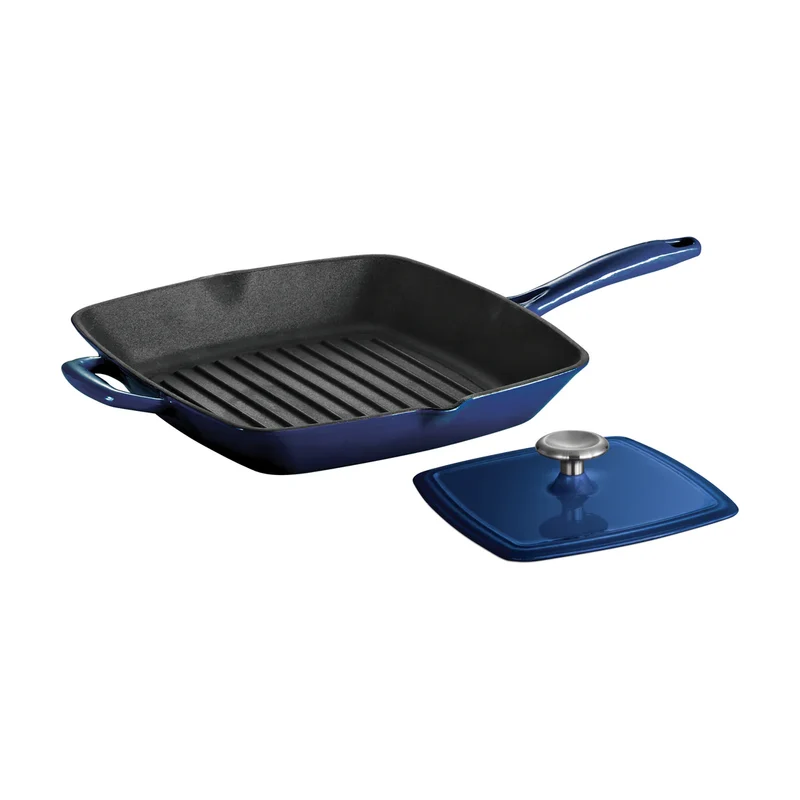 POÊLON STRIÉ CARRÉ 11" & PRESSE COBALT TRAMONTINA