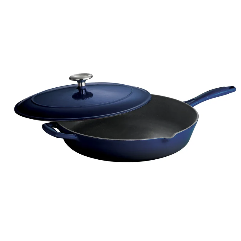 POÊLON 12" FONTE ÉMAILLÉE & COUVERCLE COBALT TRAMONTINA