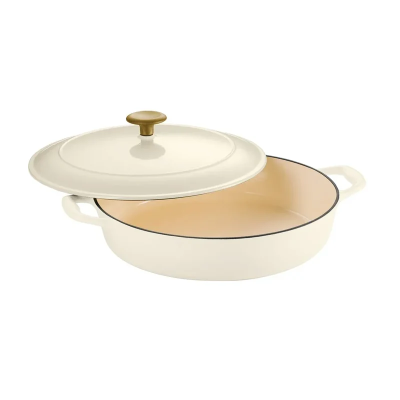 BRAISIÈRE FONTE ÉMAILLÉE 4QT IVOIRE TRAMONTINA