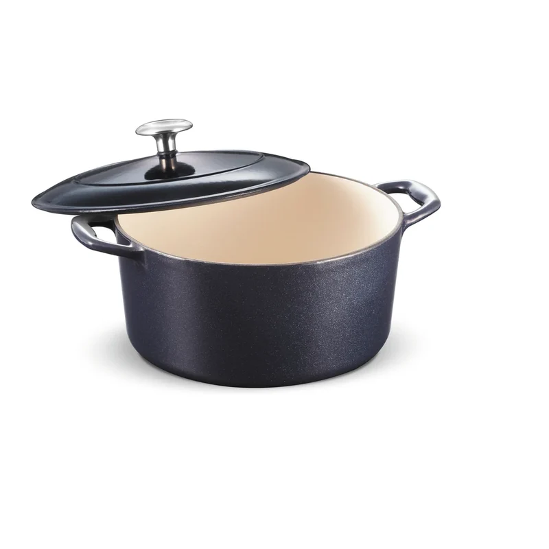 COCOTTE RONDE FONTE ÉMAILLÉE 5.5QT BLEU FONCÉ TRAMONTINA