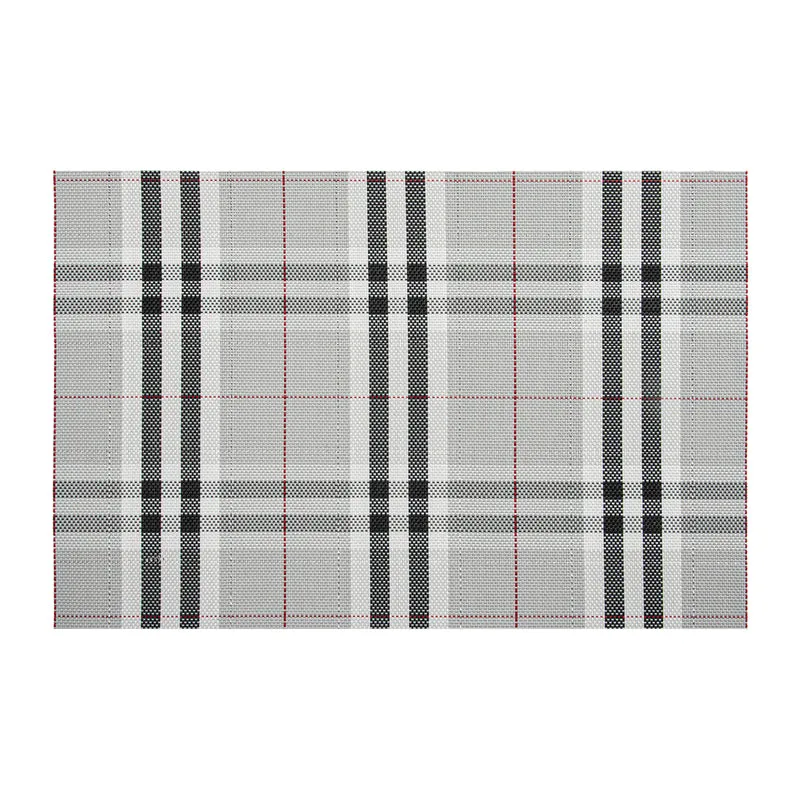 NAPPERON TEXTELINE CARREAUX GRIS CLASSIQUES SAFDIE