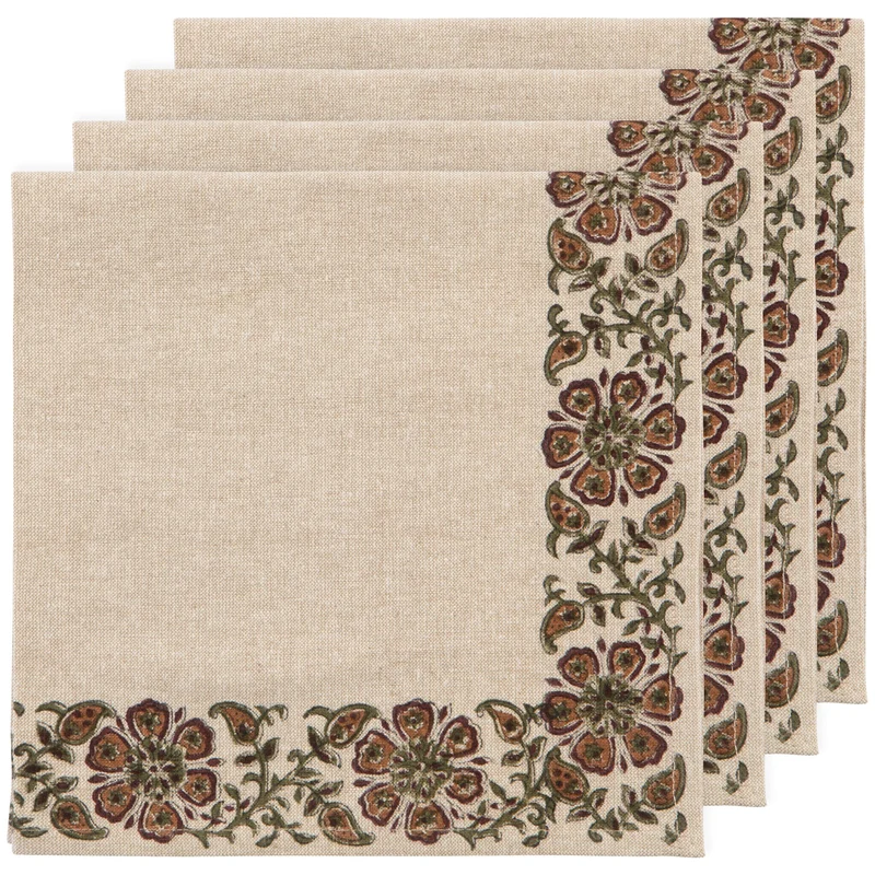 ENS. (4) SERVIETTES DE TABLE "ELYSIAN BLOCK" DANICA