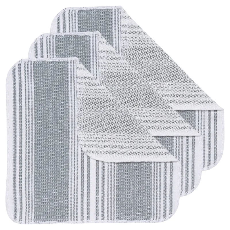 PQT (3) LAVETTES 10" X 10" GRISES DANICA