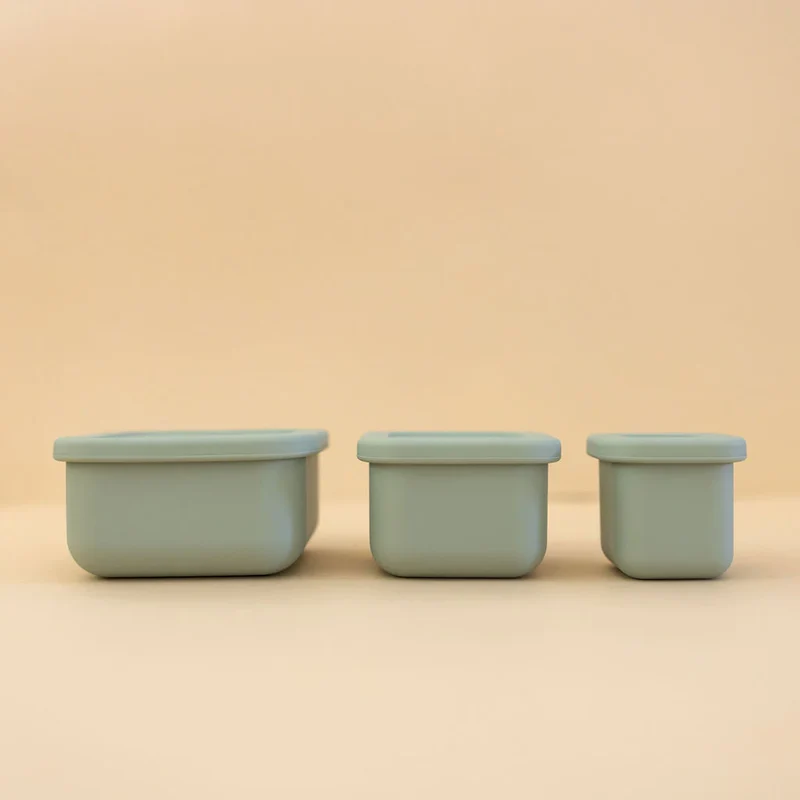 ENS. (3) BOLS ET COUVERCLES EN SILICONE SAGE MINIKA
