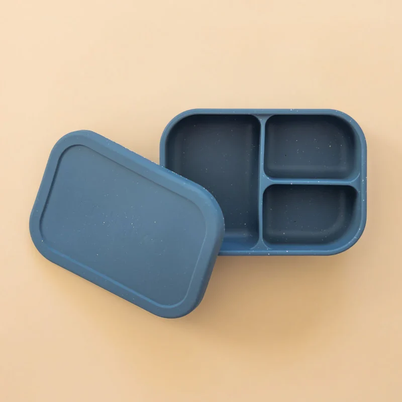 BOÎTE BENTO 3 COMP. SILICONE INDIGO MINIKA