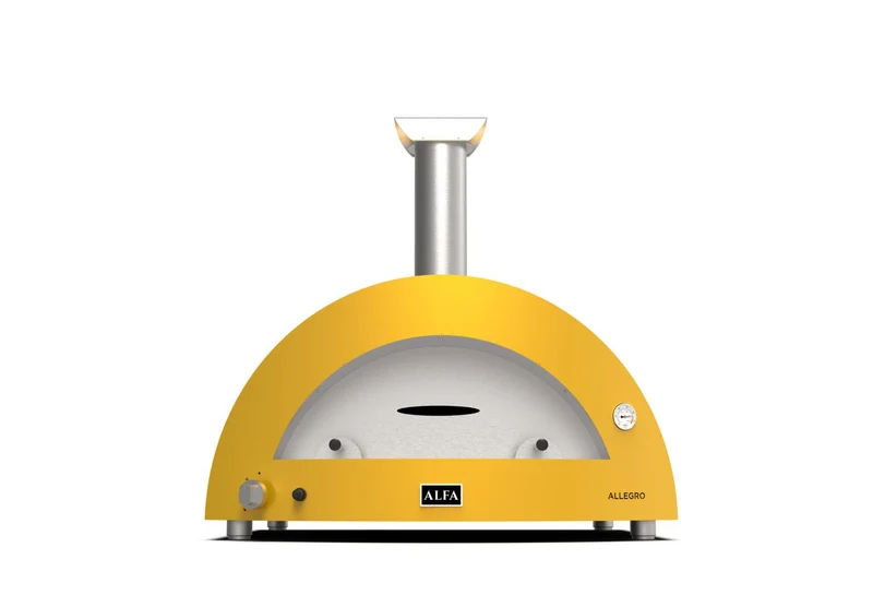 FOUR A PIZZA JAUNE AU GAZ AVEC BASE MARQUE ALFA