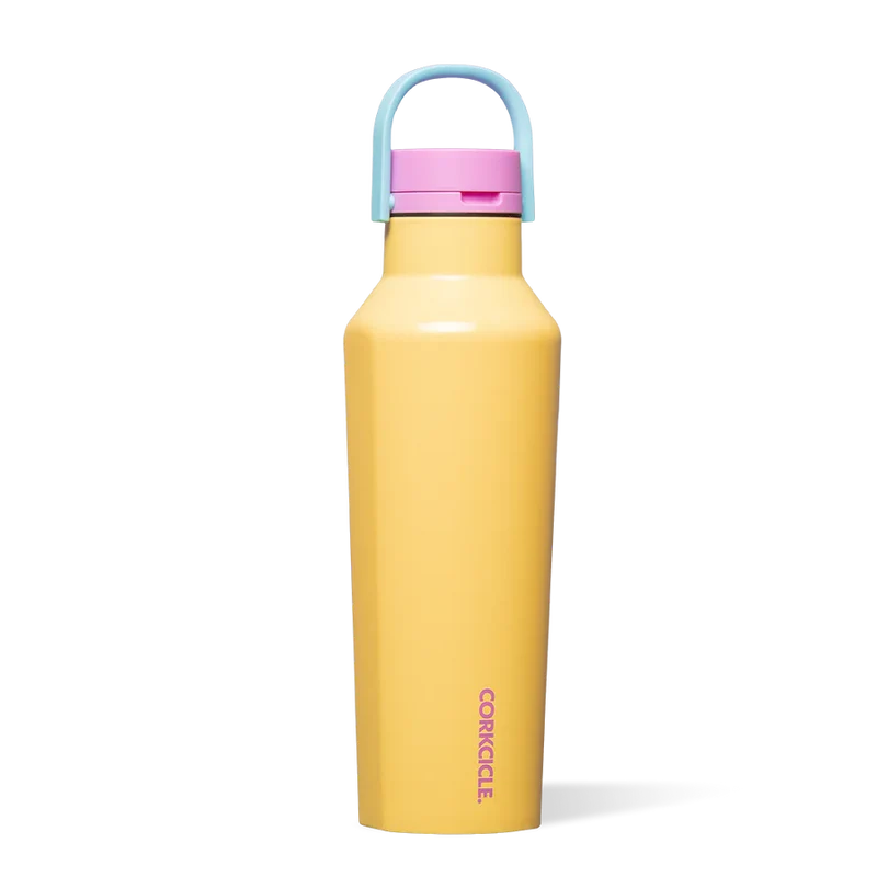 VERRE AVEC COUVERCLE 20 OZ. JAUNE CORKCICLE