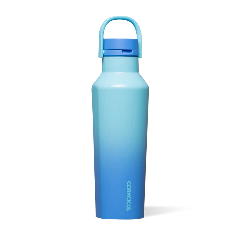 VERRE AVEC COUVERCLE 20 OZ. BLEU CORKCICLE