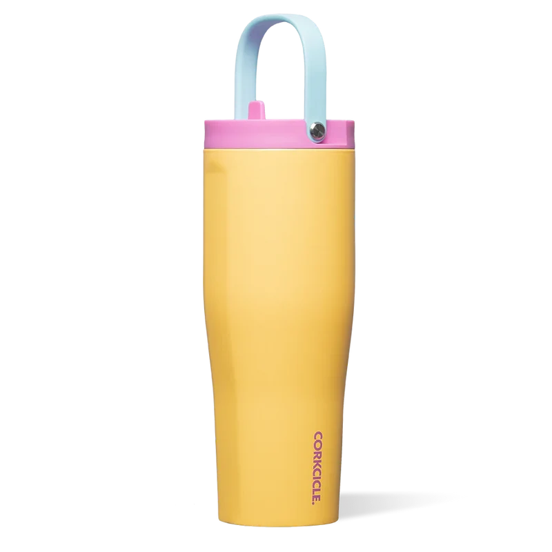 BOUTEILLE D'EAU 30 OZ. JAUNE CORKCICLE