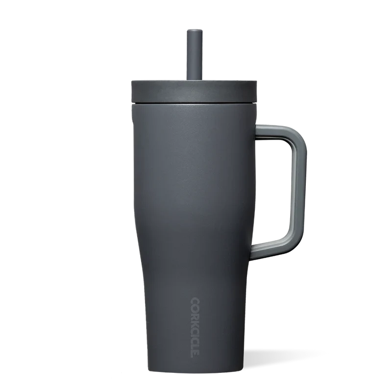 BOUTEILLE D'EAU AVEC PAILLE 40 OZ. NOIRE CORKCICLE
