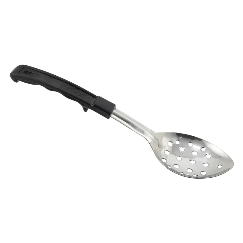 CUILLÈRE DE SERVICE TROUÉE 11" MANCHE NOIR WINCO