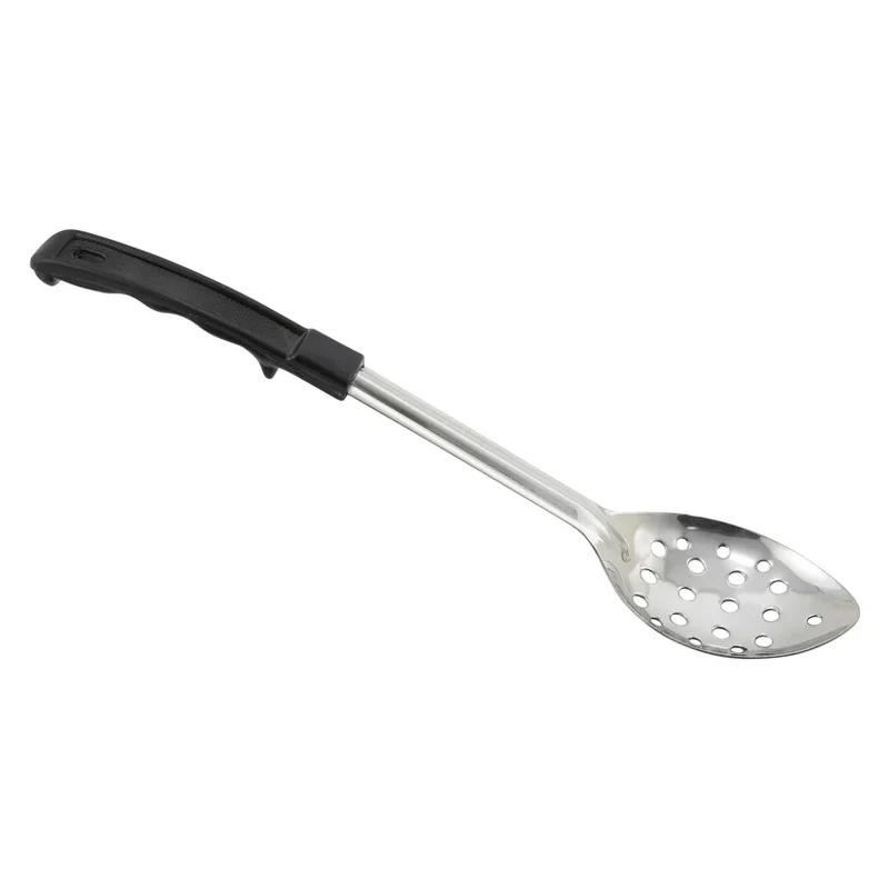 CUILLÈRE DE SERVICE TROUÉE 13" MANCHE NOIR WINCO