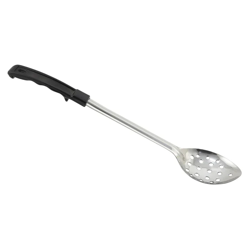 CUILLÈRE DE SERVICE TROUÉE 15" MANCHE NOIR WINCO
