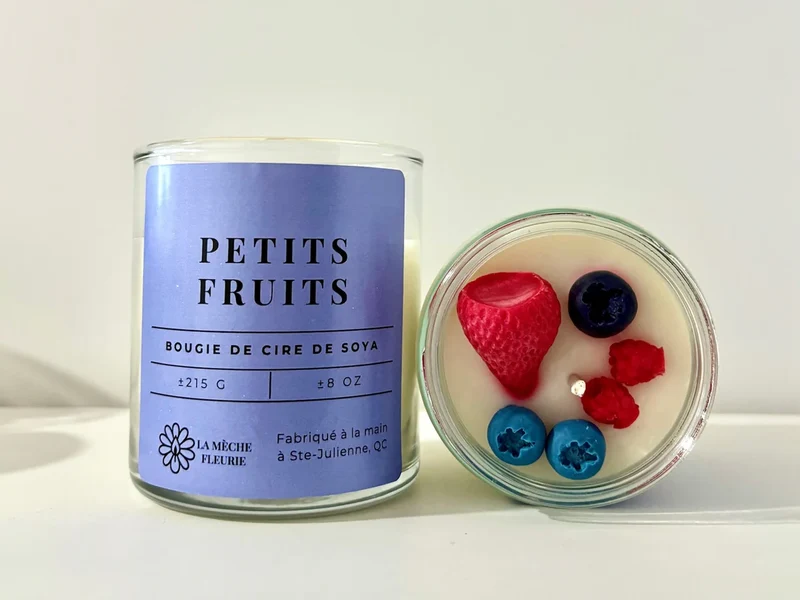 CHANDELLE PETITS FRUITS LA MÈCHE FLEURIE