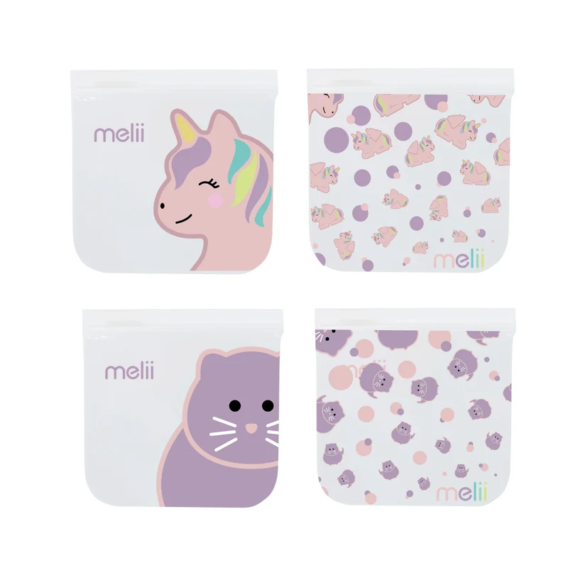 PQT (4) SACS À COLLATION CHAT & LICORNE MELII