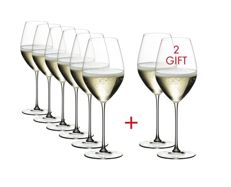 ENS. 8 COUPES À CHAMPAGNE VERITAS RIEDEL