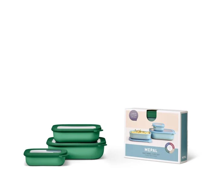 ENS. 3 CONTENANTS RECTANGLES VERTS PORT-STYLE