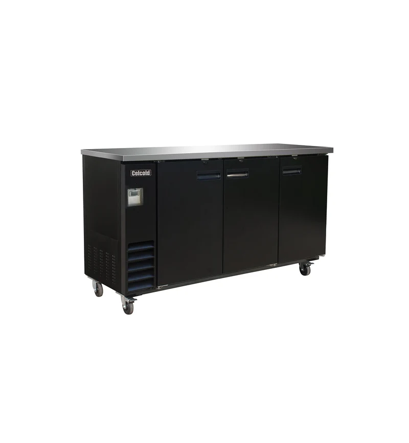BACK BAR REFRIGERE 72'' FINI NOIR CELCOLD