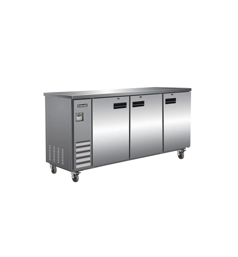 BACK BAR REFRIGERE 72'' FINI ACIER INOX CELCOLD