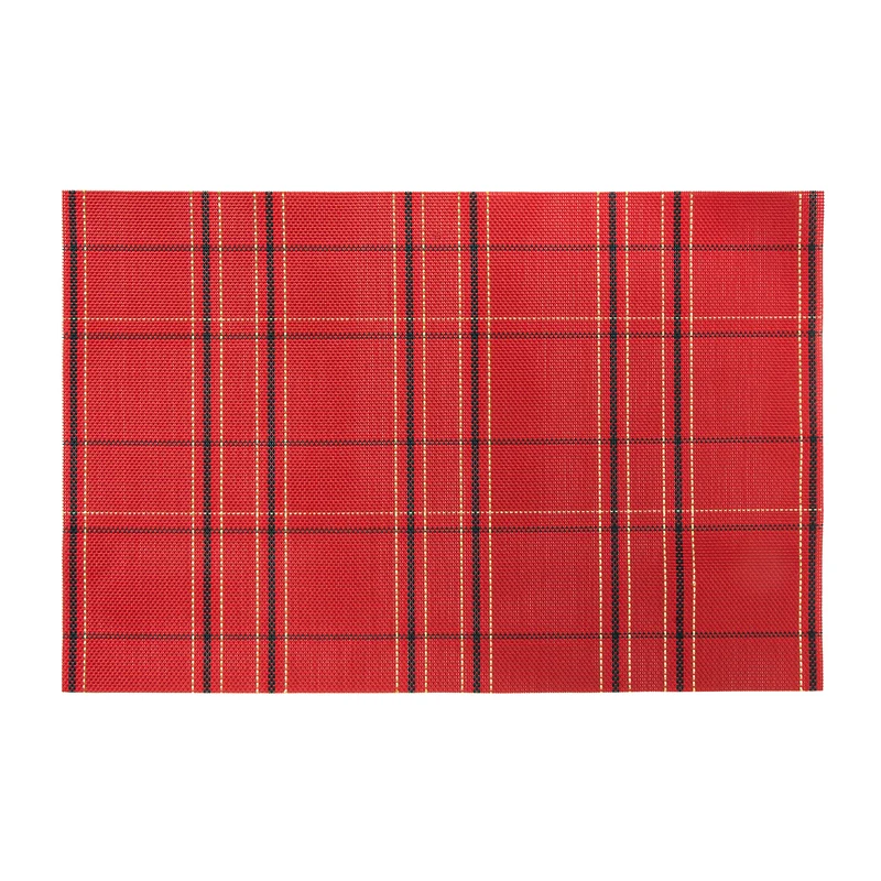 NAPPERON 12" X 18" CARREAUX ROUGE & OR SAFDIE