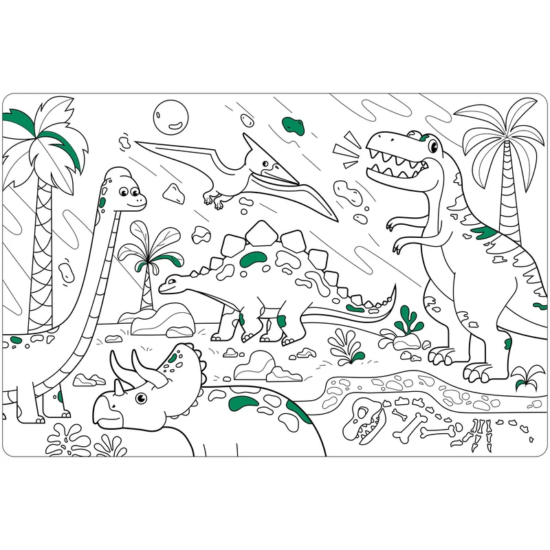 NAPPERON À COLORIER DINOSAURES SAFDIE