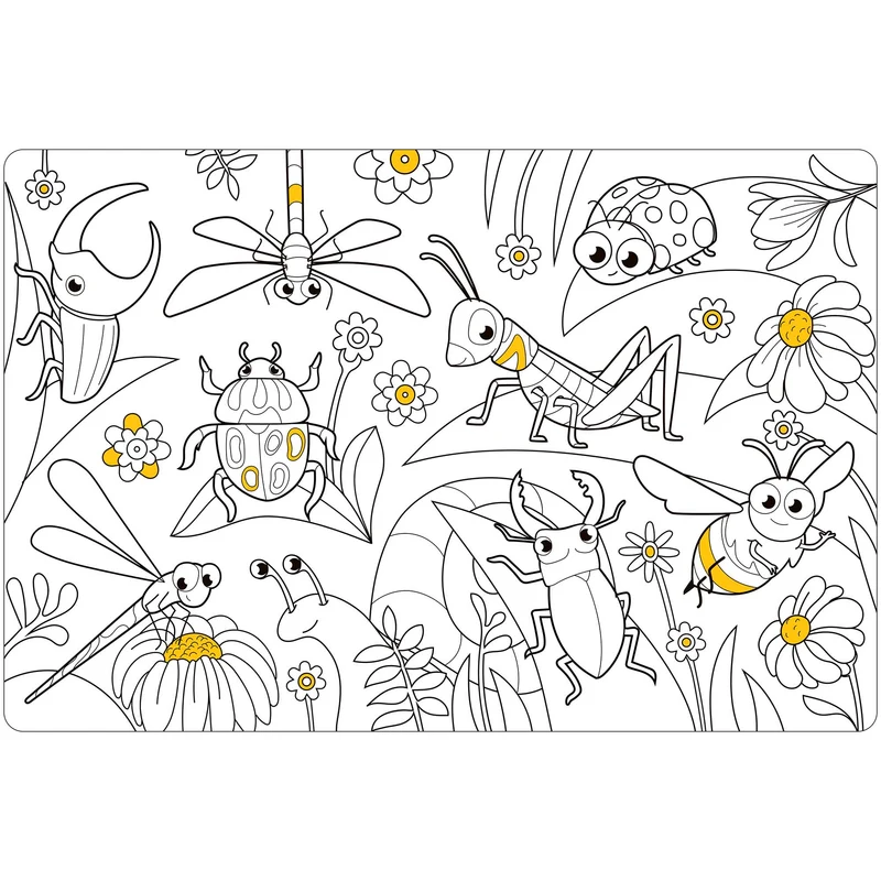 NAPPERON À COLORIER INSECTES SAFDIE