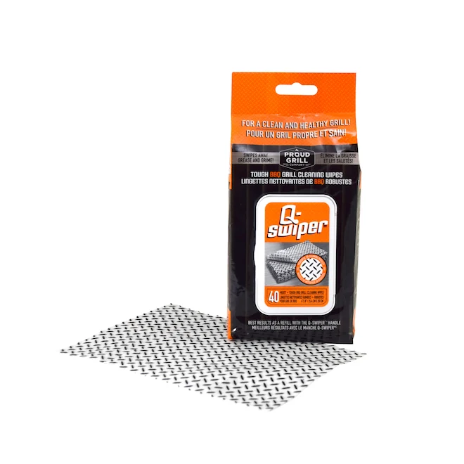 PQT (40) LINGETTES NETTOYANTES POUR BBQ PROUD GRILL