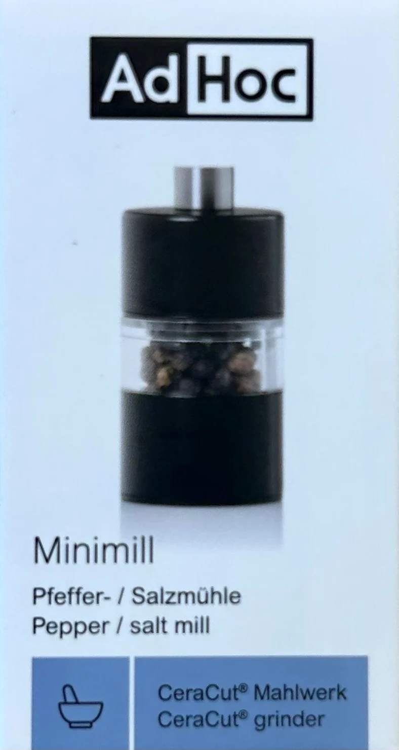 MINI SALIÈRE OU POIVRIÈRE NOIRE SWISSMAR