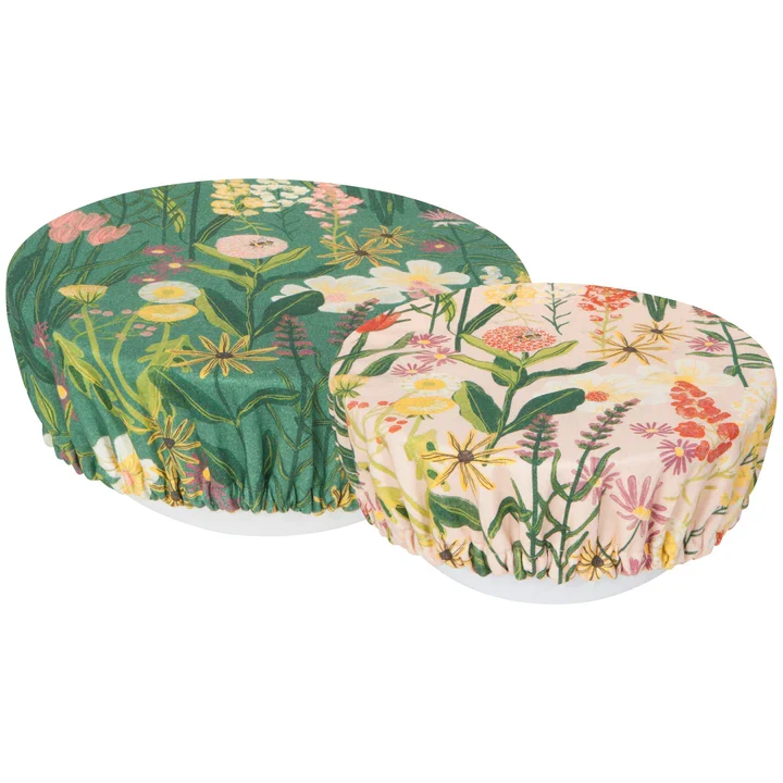 ENS. (2) COUVRE-BOL FLEURI DANICA