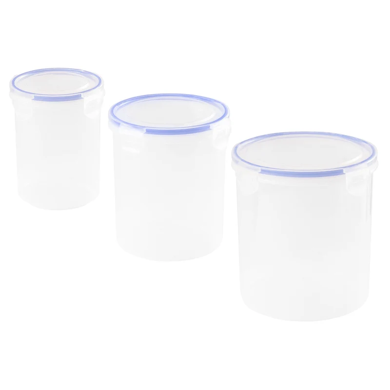 ENS. (6) PCES CONTENANTS RONDS PLASTIQUE SAFDIE