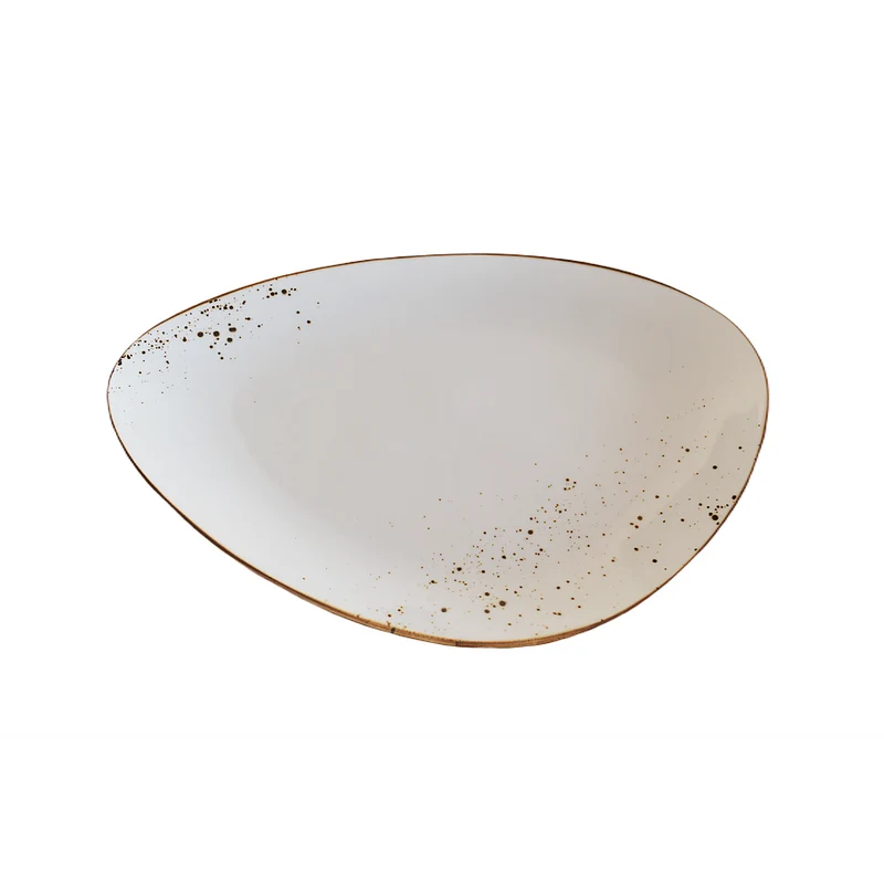 ASSIETTE TRIANGULAIRE 14.5" BLANCHE KAYALI