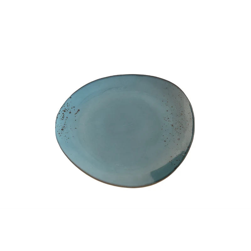 ASSIETTE TRIANGULAIRE 11.25" BLEUE KAYALI