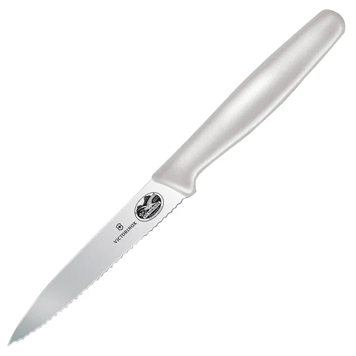 COUTEAU DENTELLÉ 4" BLANC VICTORINOX