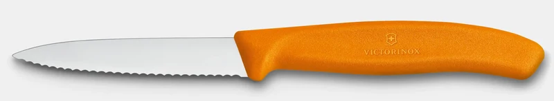 COUTEAU D'OFFICE 3-1/4" DENTELÉ ORANGE VICTORINOX *DISC)
