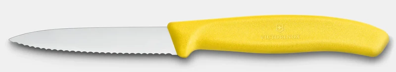 COUTEAU D'OFFICE 3-1/4" DENTELÉ JAUNE VICTORINOX *DISC)