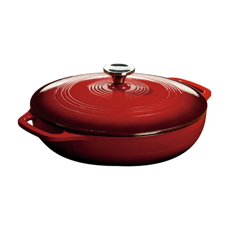 CASSEROLE FONTE ÉMAILLÉE 3.6QT ROUGE LODGE