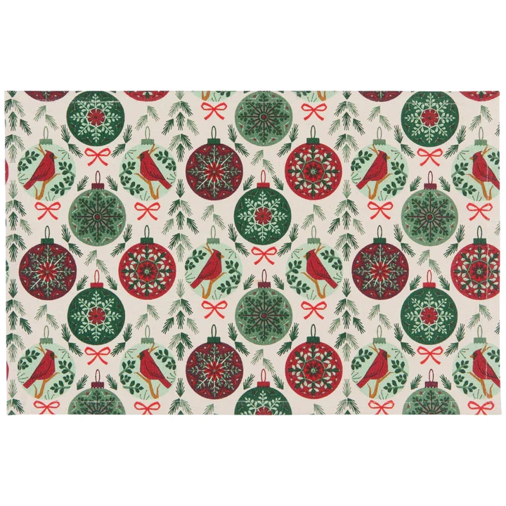 NAPPERONS 12X18" BOULES DE NOËL DANICA