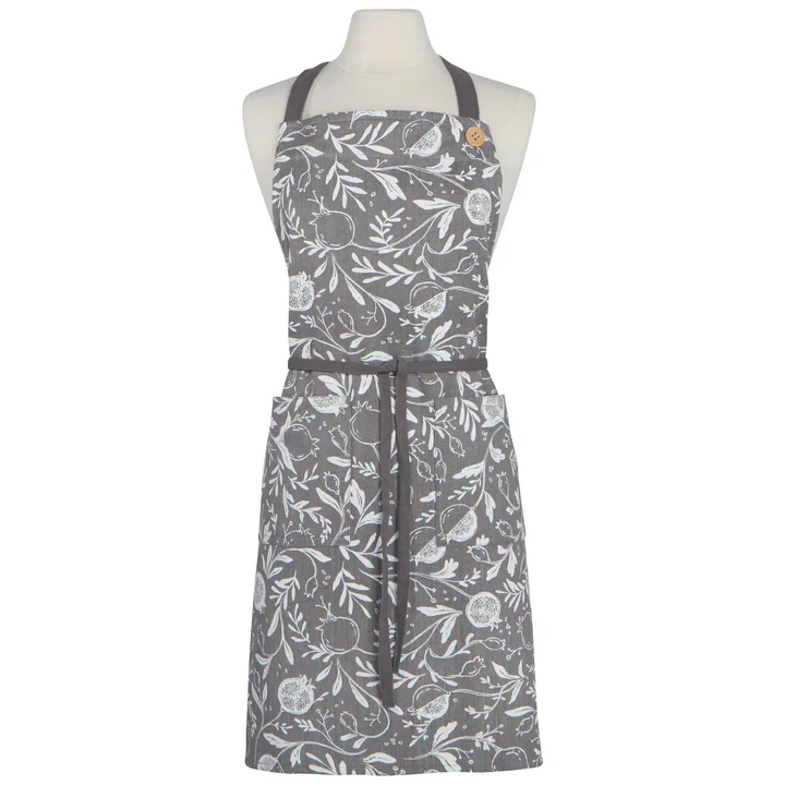 TABLIER GRIS AVEC FEUILLES DANICA
