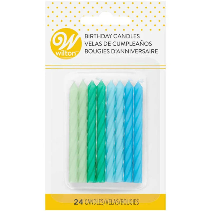 PQT (24) CHANDELLES COULEURS FROIDES WILTON