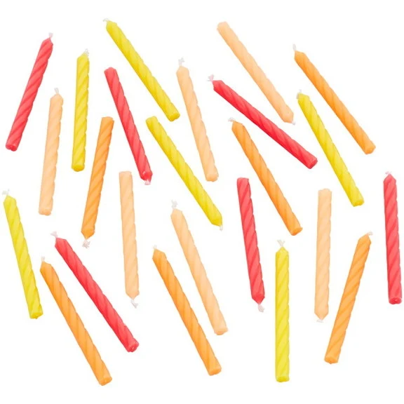 PQT (24) CHANDELLES COULEURS CHAUDES WILTON