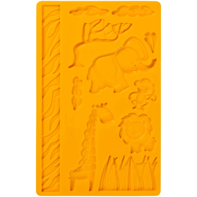 MOULE SILICONE FONDANT ANIMAUX DE LA JUNGLE WILTON