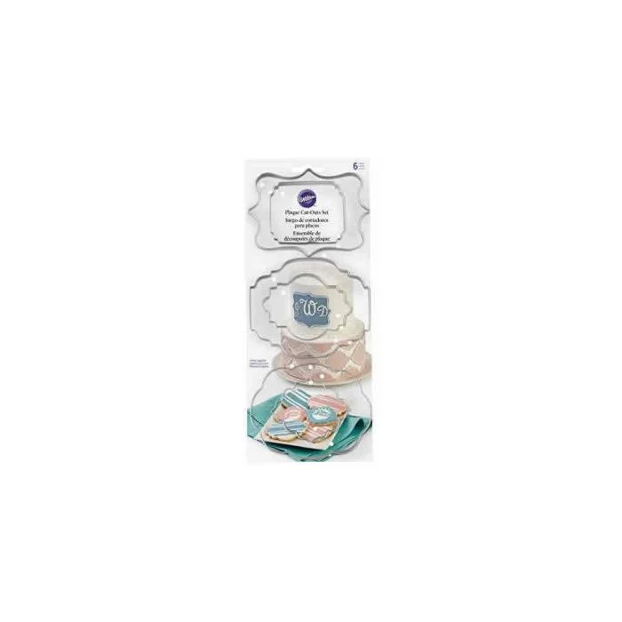 ENS 6 DÉCOUPOIRS MOTIFS PLAQUES WILTON