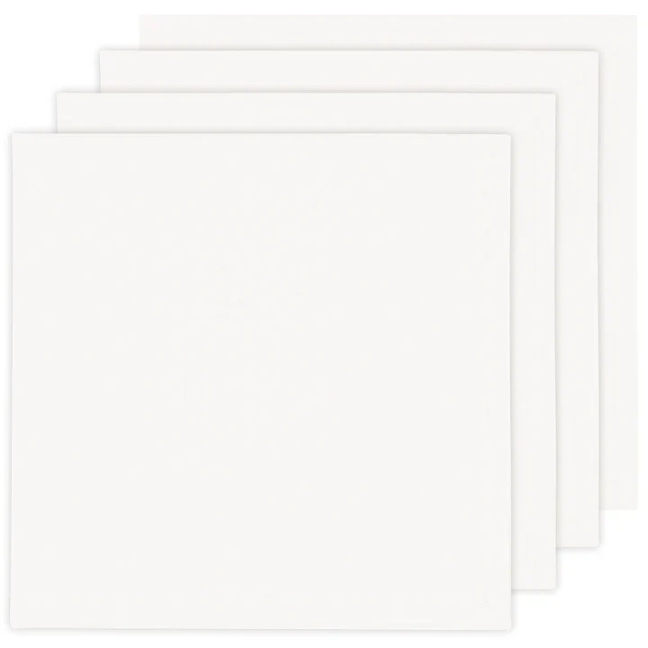ENS. (4) SERVIETTES DE TABLE BLANCHES DANICA