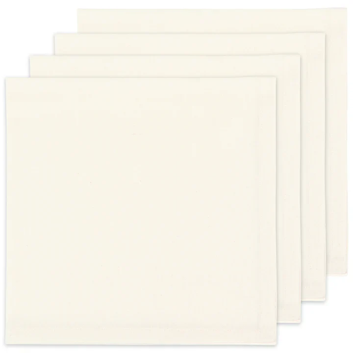 ENS. (4) SERVIETTES DE TABLE IVOIRES DANICA