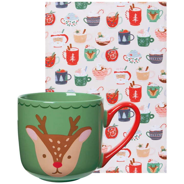 ENS. TASSE & LINGE À VAISSELLE DANICA