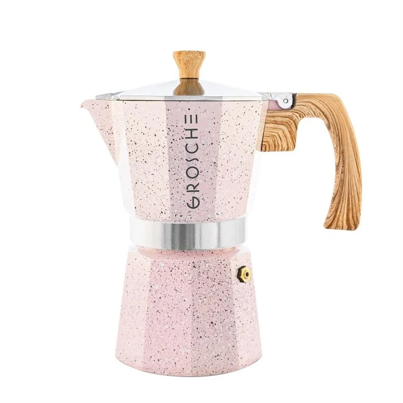 CAFETIÈRE ITALIENNE MILANO 9 TASSES ROSE GROSCHE