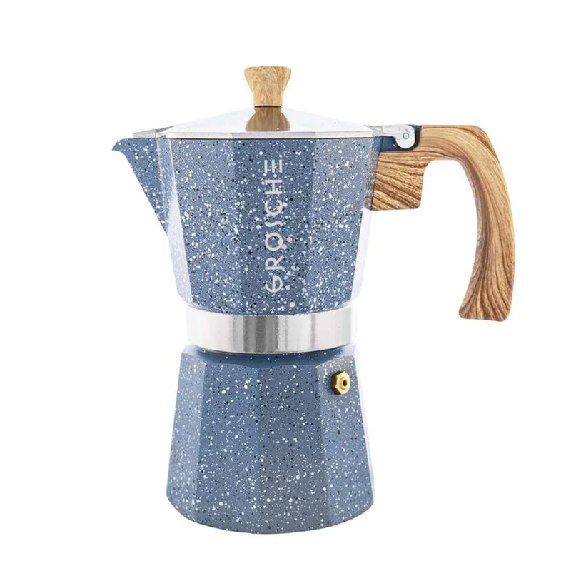 CAFETIÈRE ITALIENNE MILANO 9 TASSES BLEUE GROSCHE