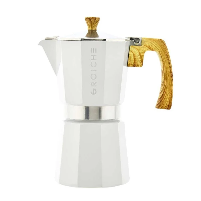 CAFETIÈRE ITALIENNE MILANO 9 TASSES BLANCHE GROSCHE