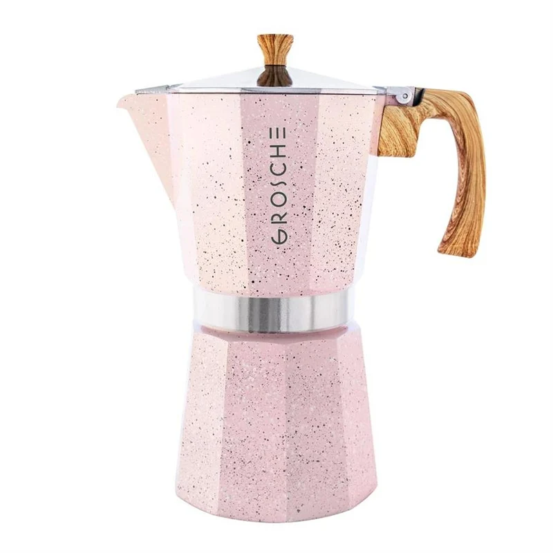 CAFETIÈRE ITALIENNE MILANO 12 TASSES ROSE GROSCHE