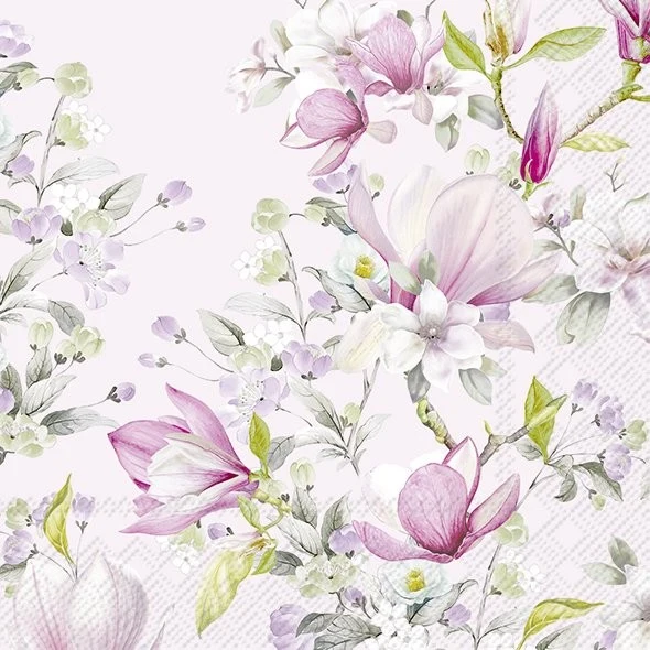 PQT (20) SERVIETTES "MAGNOLIA ROMANTIQUE" CARSIM